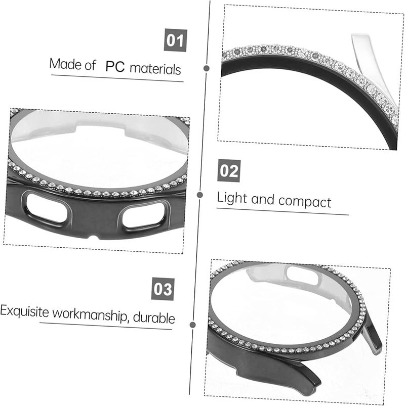 2Pcs Tempered Glass Screen Protector Full Front Cover Slim Scratch Resistant Watch Case - Image 4